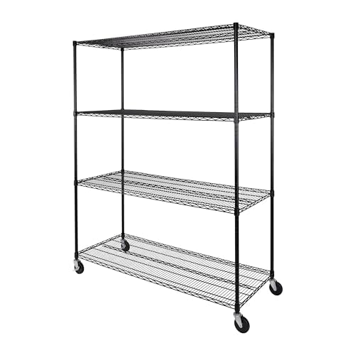 UltraDurable 4 (Black / 4-Tier Shelving, 60" W x 24" D)