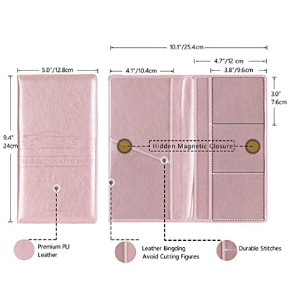 Car Registration & Insurance Card Holder (Rose Gold)