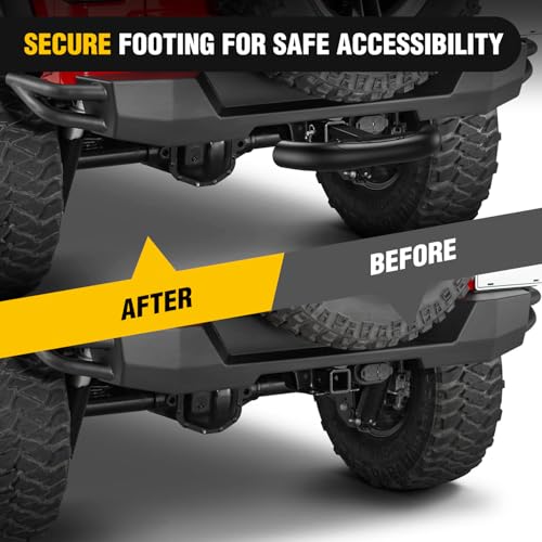 Tow Hitch Step Bar 2" Receiver Bumper Guard for Pickup Truck SUV (Tow Hitch Step w/ 5/8 “ Pin Clip)