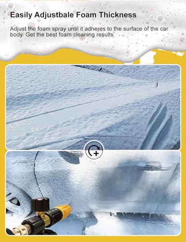Foam Cannon with Pressure Washer Tips and Nozzle Holder (Foam Canon with 5 Nozzles)