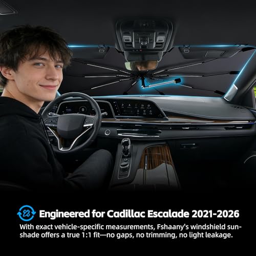Windshield Sun Shade Umbrella for Cadillac Escalade 2021 (For Cadillac Escalade 2021-2026)