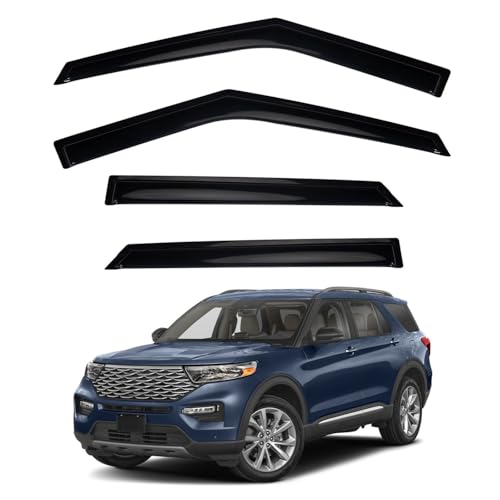 4pcs Window Visors Rain Guards for 2020 (2020-2025 Explorer)