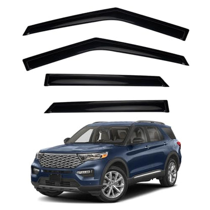 4pcs Window Visors Rain Guards for 2020 (2020-2025 Explorer)