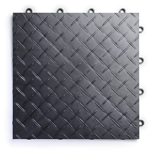 SnapLock RaceDeck Diamond 12"x12" Interlocking Garage Tiles (12 Pack / Graphite)