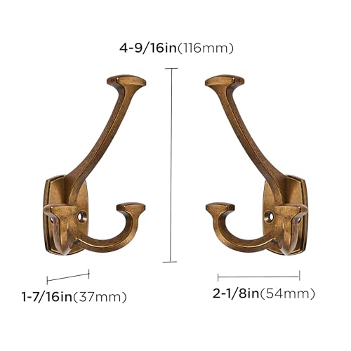 Large Wall Double (Antique Brass / 1 Inch(23mm)Hole Center)