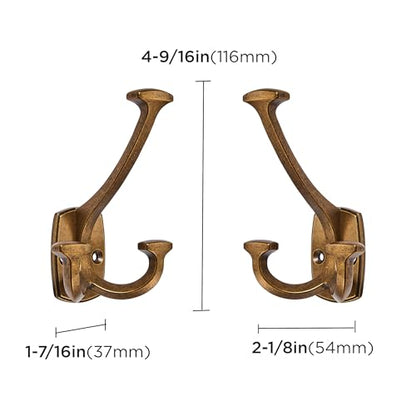 Large Wall Double (Antique Brass / 1 Inch(23mm)Hole Center)