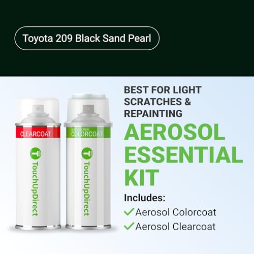Car Paint Touch Up Spray Kit (Aerosol Spray - Essential Kit / Black Sand Pearl)