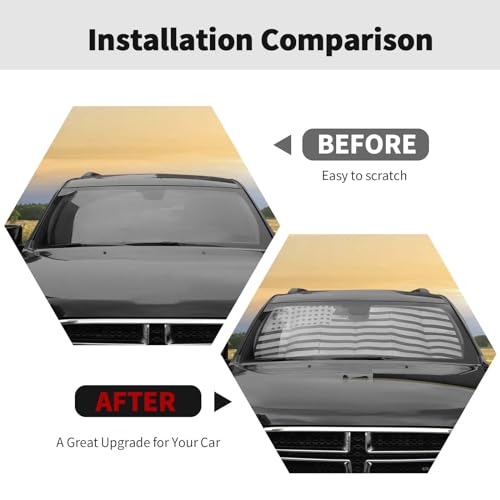 Windshield Sunshade Sun Shade Heat Shield Window Sun Visor Mat for Dodge Durango 2011 (US Flag)