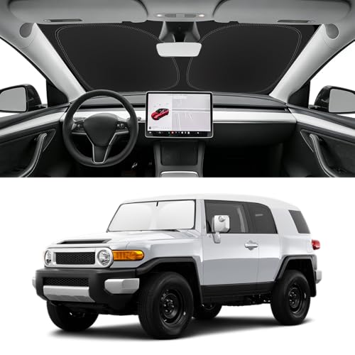 Custom Fit Windshield Sun Shade for Toyota FJ Cruiser 2007 (for 2007-2014 Toyota FJ Cruiser)
