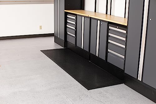 Performance Vinyl Garage Runner Small Coin Pattern (27" x 96" / Midnight Black)