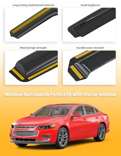 Window Visors Rain Guards for Chevy Malibu 2016 (Fit for 2016-2025 Chevy Malibu(9 Gen))