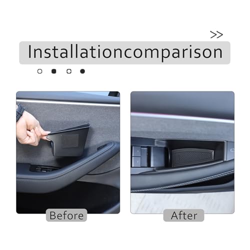 Door Side Storage Box for Tesla Model 3 Highland 2024 (Door Storage Box_Front Door_ABS)