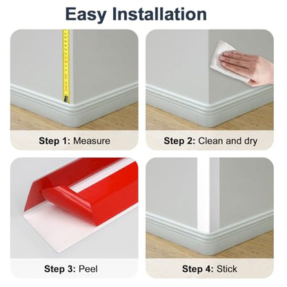 10PCS 48" White Metal Corner Protectors (10pack-48.0 x 2.0 x 2.0 in / White)