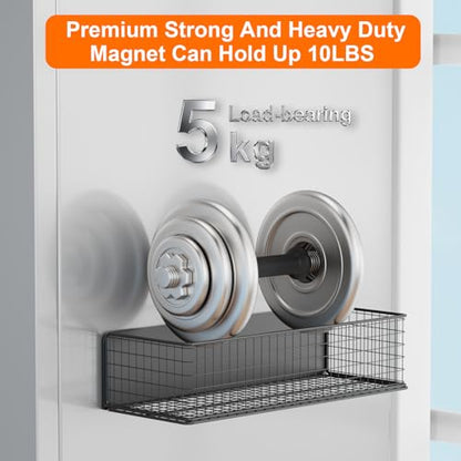 2Pack Magnetic Basket Organizer Holder for Fridge Magnetic Storage Bin Box Containers for Refrigerator Whiteboard Classroom (Magnetic Basket Organizer Holde)