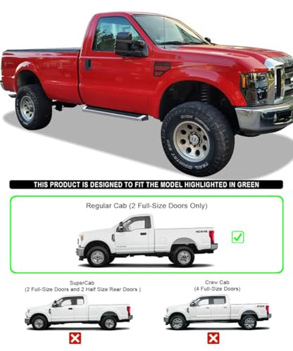 iRunning Boards OE Style for F150 F250 F350 Regular Cab (Aluminum Silver / Running Board Style)