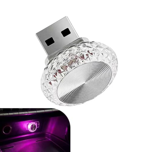 1 PC Mini Crystal USB Car Ambient Lighting (Purple / 1 PC)