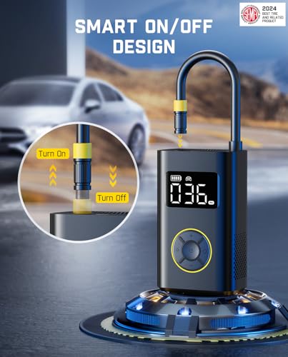 X9 Pro Portable Tire Inflator for Compact Car (Black)