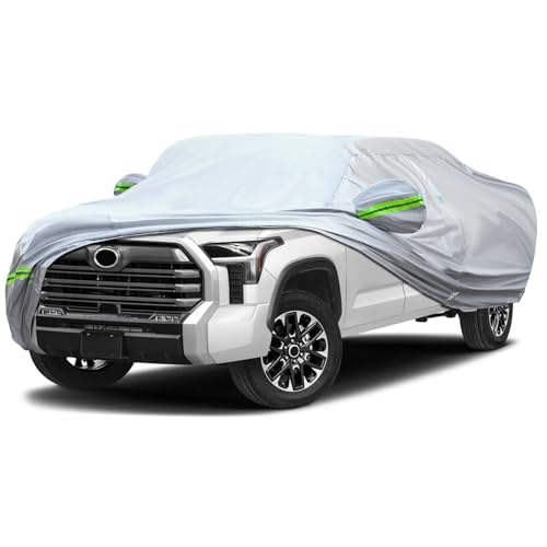 6 Layer Full Car Cover Is All (Green reflective strip / 10/ P-XL For Pickup-Length ( 230"-260" ))