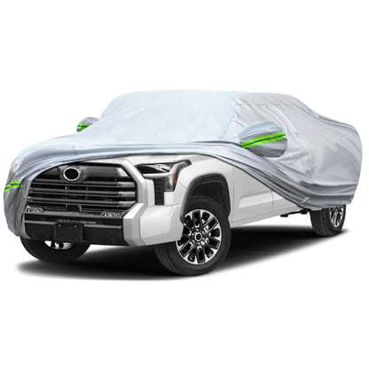 6 Layer Full Car Cover Is All (Green reflective strip / 10/ P-XL For Pickup-Length ( 230"-260" ))