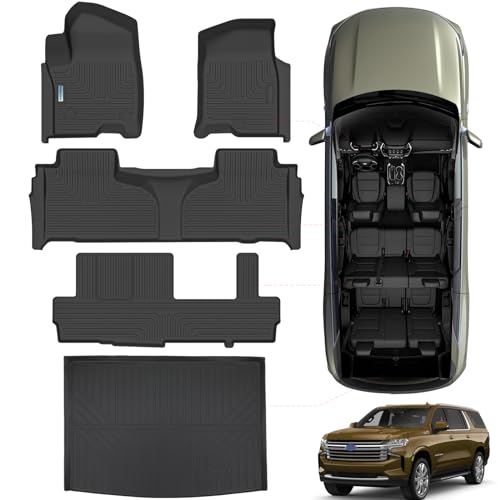 Floor Mats for 2021 (2021-25|For Chevrolet Suburban 8Seats|Full Set)