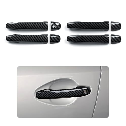 Exterior Side Door Handles Cover Trim Decal Only for 2025 2026 Subaru Forester Accessories ABS Carbon Fiber Stickers (Exterior Side Door Handle Decal)