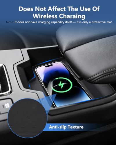 Cup Holder Insert & Wireless Charging Mat for 2026 Mazda CX5 Accessories (For 2026 Mazda CX5)
