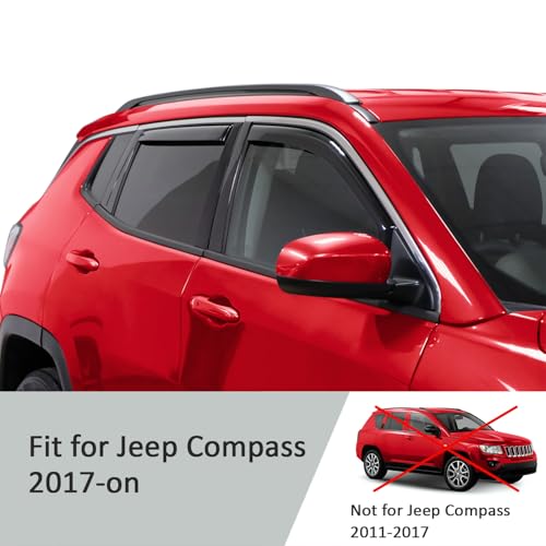 in Channel Extra Durable Rain Guards for Jeep Compass 2017 (For Compass 17-26)