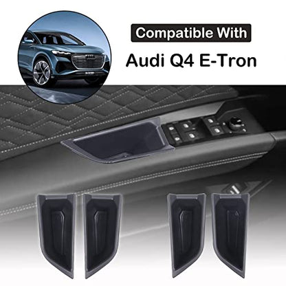 Front Rear Door Side Storage Box Compatible with Audi Q4 E (Front Rear Door Storage Box)