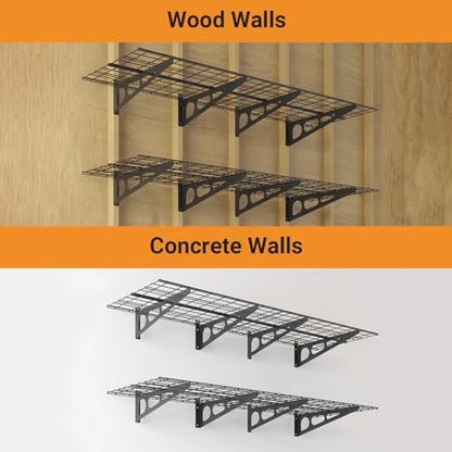 Garage Shelving (Black / 2 pack-2x6 ft)
