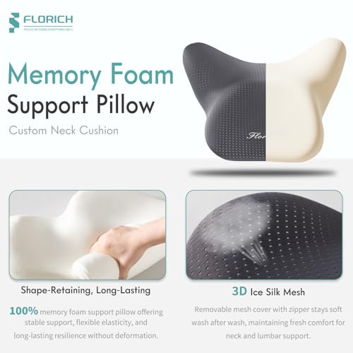 Car Seat Cushion and Lumbar Support Pillow for Office Chair Car (Deepgray / 3 Pieces)