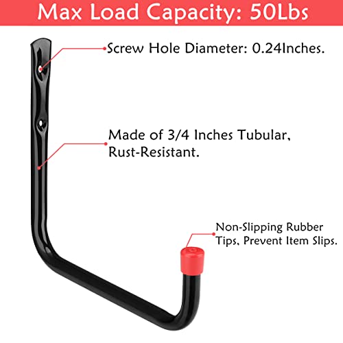 8 Pack Wall Mount Storage Hooks (9.6inch)