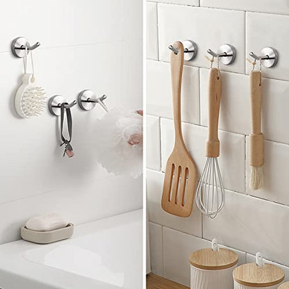 Coat Hooks Wall Mount Hooks for Hanging Hat Hurse Robe (Brushed Nickel / 2 Inch (Wall))