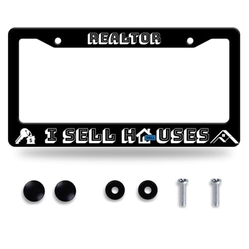 Realtor I Sell Houses License Plate Frame Stainless Steel Car Accessory (Realtor I Sell Houses)