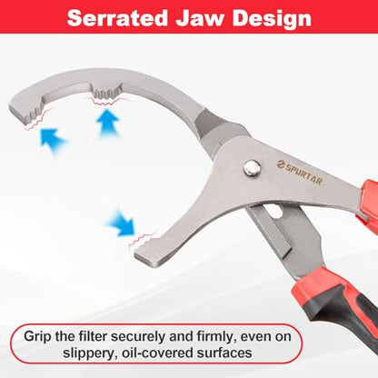 Oil Filter Wrench Set (9" & 12" Pliers: 1-3/4" - 3-3/4")