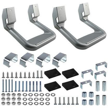 Silver Side Step Set Compatible with Chevy (Silver*2)