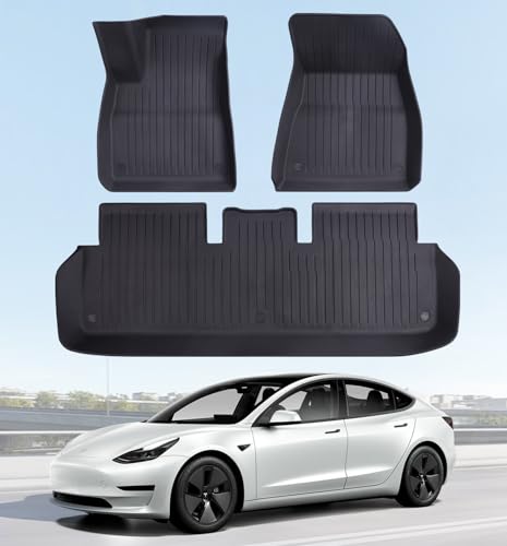 Floor Mats Fits for Tesla Model 3 2023 (3 PCS for Tesla Model 3 2018-2023)