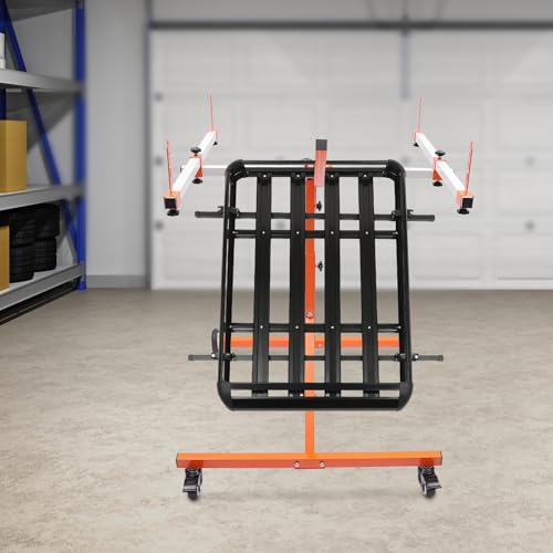 Automotive Rotating Painting Stand Multifunction Freestanding Paint Holder with Wheels for Painting Or Repairing Light Sheet Metal (35.4*37.8*45.2in)