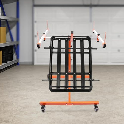 Automotive Rotating Painting Stand Multifunction Freestanding Paint Holder with Wheels for Painting Or Repairing Light Sheet Metal (35.4*37.8*45.2in)