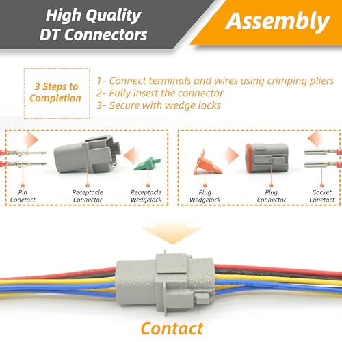 2 Sets 8 Pin DT Waterproof Connector Kit (8PIN 2SET)