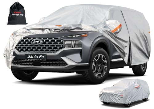6 Layers Waterproof SUV Car Cover for Hyundai Santa Fe 2006 (LM-Silver / 43. Custom Fit Hyundai Santa Fe)