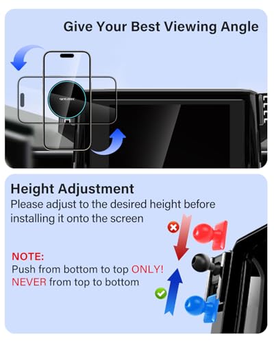 Magnetic Charger Phone Holder for BMW X5 2014 (Magnetic Wireless Charger / 2014-2018 BMW X5/2015-2019 X6 | 10.2-Inch)