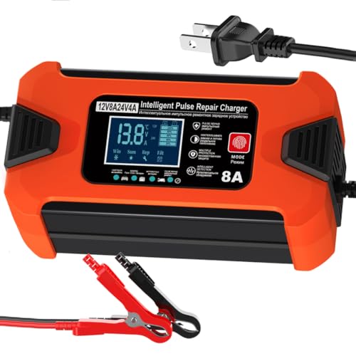 8 Amp Smart Car Battery Charger and Maintainer