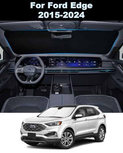 2026 Upgrade Foldable Front Windshield Sunshade fit for Ford Edge 2015 (Fit for Ford Edge 2015-2024)