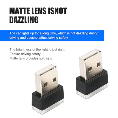 4 PCS USB LED Car Interior Atmosphere Lamp (Blue)