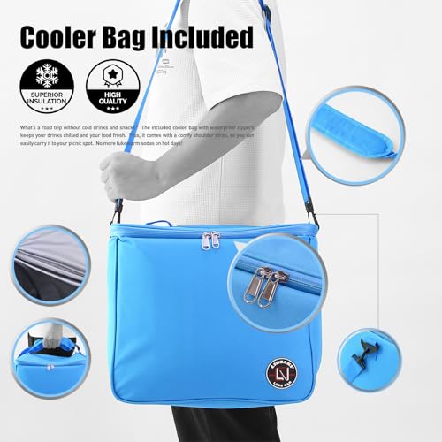 LIBZAKI Oversize 4 in 1 Car Trunk Storage Organizer (Oversize / Light Blue)