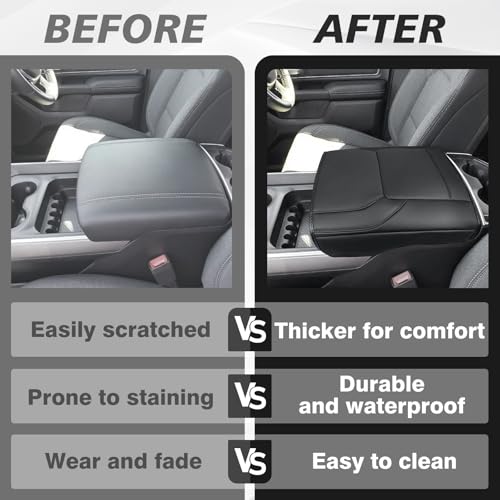 Armrest Cover for Ram1500 2500 3500 2019 (3) 19-26 |Ram1500/2500/3500|Bucket Seat,Regular,V1)