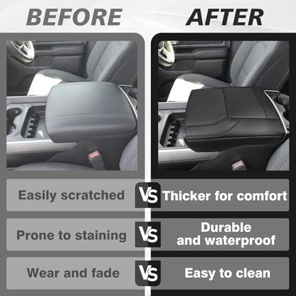 Armrest Cover for Ram1500 2500 3500 2019 (3) 19-26 |Ram1500/2500/3500|Bucket Seat,Regular,V1)