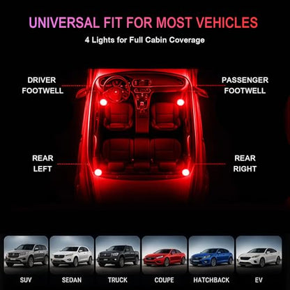 Car Interior LED Lights (Red)