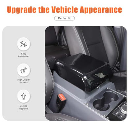 Armrest Box Cover Center Console Pad Compatible with INEOS Grenadier 2020 (Glossy Black)