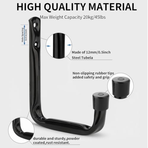 Garage Storage Hooks (4.5Inch x 3.5Inch)